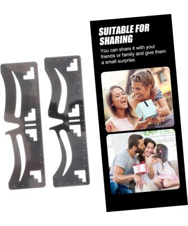 Anneome Stainless 2pcs Clear Ruler Eyebrow Guide Stencil Brow Makeup Supplies Measuring Tool Eyebrow Shape Metal Stainless Steel - Buy Online on SooperMarket.com
