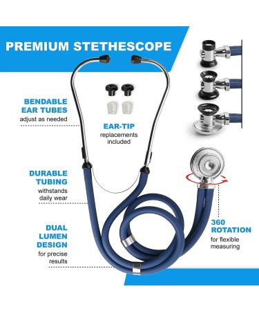 Primacare Stethoscope Case with Medical Supplies - Blue, Portable & Lightweight Nursing Accessories - Buy Online on SooperMarket.com