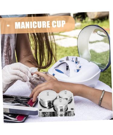 WOFASHPURET 1 Set Nail Accessories Nail Art Cup Dappen Dish Container with Lid Salon Stainless Steel Manicure Cup Nail Art Salon Stainless Steel Cup Nail Salon Stainless Steel Cup Mixing Cup - Buy Online on SooperMarket.com
