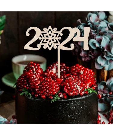 CAKE TOPPER 2024 made of wood - cake decoration & cake decoration - New Year's Eve - cake topper