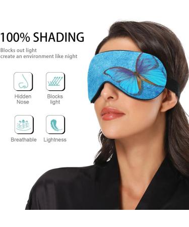 Hasikry Light Blocking Eye Mask for Deep Sleep - Breathable & Adjustable for Men and Women - Perfect for Travel, Yoga, and Meditation - Morpho Blue - Buy Online on SooperMarket.com