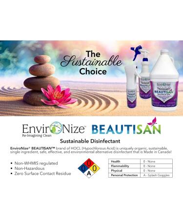 Beautisan Spa & Salon Cleaner & Disinfectant - Made of Hypochlorous Acid (HOCL) - Multipurpose & All Purpose Cleaner Sanitizer & Deodorizer for Floors Surface Furniture & More - Buy Online on SooperMarket.com