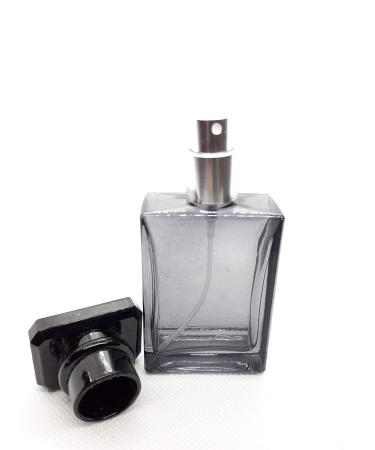 Z nitude Glassworks Empty Glass Perfume Spray Bottle Rectangular Transparent Grey 50 ml