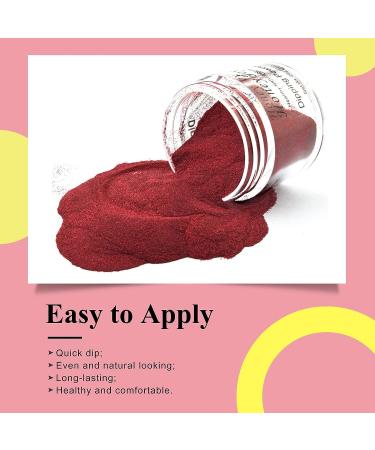 Dark Red Glitter Dipping Powder 28g/Box | No Lamp Cure, Natural Dry Like Gel Nails | Nail Salon Quality - No.29 HJ-ACG029 - Buy Online on SooperMarket.com