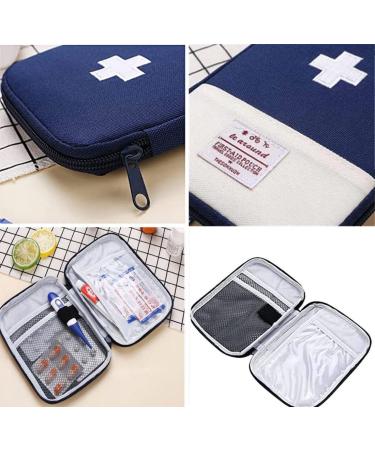 Zimohe 2PCs Waterproof Medication Bag | Large Capacity Empty Medicine Storage for Home Auto Office Camping & Hunting - Blue & Pink - Buy Online on SooperMarket.com