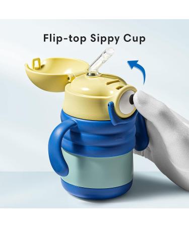 BC BabyCare Kids Stainless Steel Sippy Cup 9.8oz - Blue | Insulated Leakproof Bottle for 1 Year Old | Cute Cartoon Design | Keeps Water Cold 12h+ | BPA-Free - Buy Online on SooperMarket.com