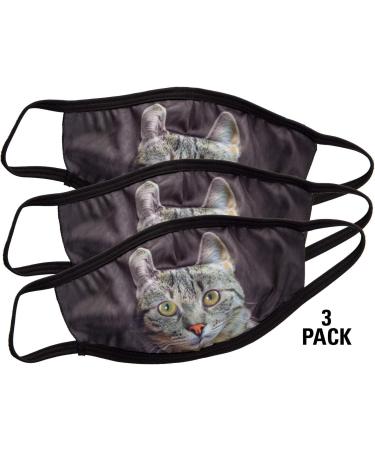 Cute Assorted Cat Face Mask - 3 Pack Tabby - Buy Online on SooperMarket.com