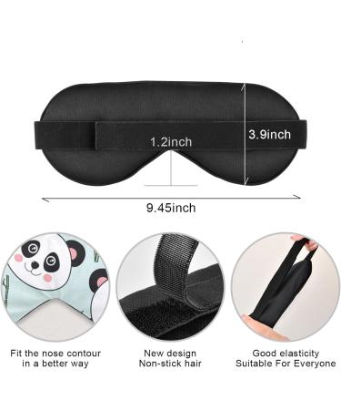Haskirky Breathable Light Blocking Eye Mask for Adult Men and Women - Adjustable for Travel, Yoga, Meditation, and Deep Sleep - Panda Bears Design - Buy Online on SooperMarket.com
