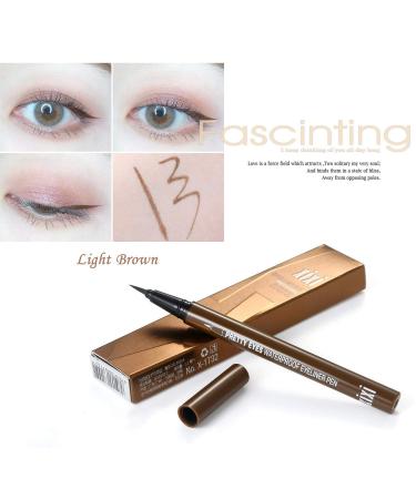 Vtrem 2 Pack Blue Eyeliner Pencil - Waterproof Navy Blue/Light Brown Liquid Eyeliner Pen Set for Smudge Proof, Long Lasting Makeup - Korean Glitter Liner Tools - Buy Online on SooperMarket.com