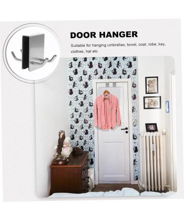 Hemoton Shower Hook 2pcs Glass Door Hook Wreath Hanger Coat Hangers Towel Hooks Black Hat Hooks Cabinet Door Coat Hook - Buy Online on SooperMarket.com