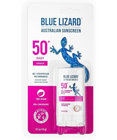 Blue Lizard Baby Mineral Sunscreen SPF 50+ Bundle: 5oz Bottle & Stick, Water Resistant UVA/UVB Protection - Fragrance Free, 0.5oz Unscented, Easy to Apply - Buy Online on SooperMarket.com