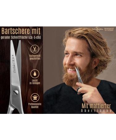 Premium 13cm Beard Scissors - Stainless Steel Hair Scissors with One-Sided Micro-Serration for Precision Grooming - International Shipping Available - Buy Online on SooperMarket.com