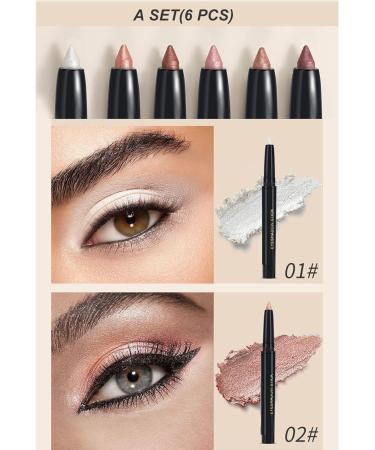 Eyeshadow Pen Collection 6 Colros Creamy Eyeshadow Sticks Long Wear Makeup Set For Women - Buy Online on SooperMarket.com