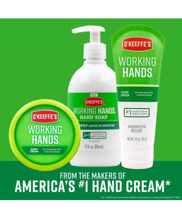 O'Keeffe's Working Hands Hand Cream 3oz Tube & Moisturizing Hand Soap 12oz Pump - White - Buy Online on SooperMarket.com