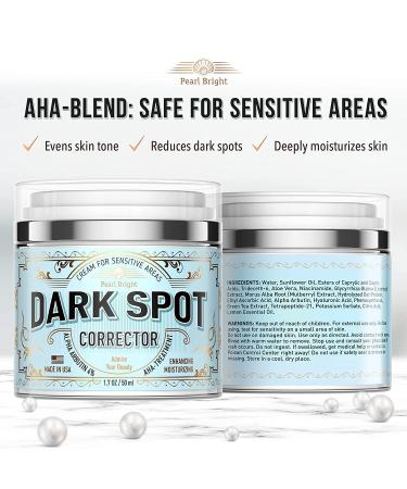PearlBright Dark Spot Remover for Face & Body - Natural Skincare for Sensitive Areas - Made in USA - With Licorice, Mulberry Extract, Arbutin - 1.7oz - Buy Online on SooperMarket.com