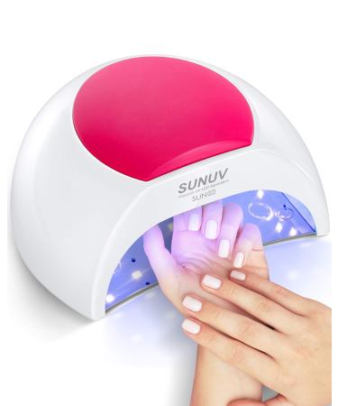 SUNUV Nail dryer UV LED lamp for nails 10s/30s/60s/90s timer infrared sensor LCD display removable base perfect for nail art home manicure and nail studio.