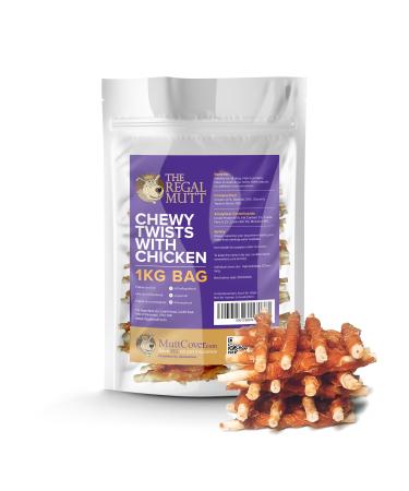The Regal Mutt - Chewy Twists with Chicken - 1kg Bag 1 kg (Pack of 1)