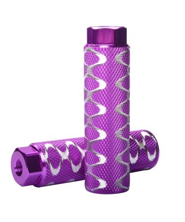Amotor Bike Pegs Fit 3/8 inch Axles(2 Pcs) Purple