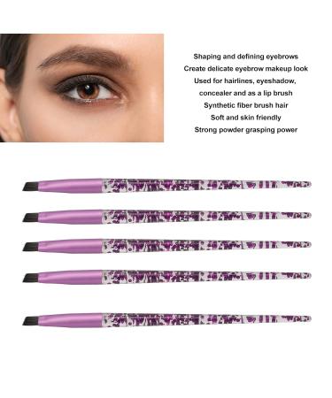Premium Eyebrow Brushes Set - 5pcs Glitter Handle Eye Makeup Tools for Eyeshadow & Brows - Soft Hair Professional Cosmetic Brushes for Perfect Eyebrows - Buy Online on SooperMarket.com
