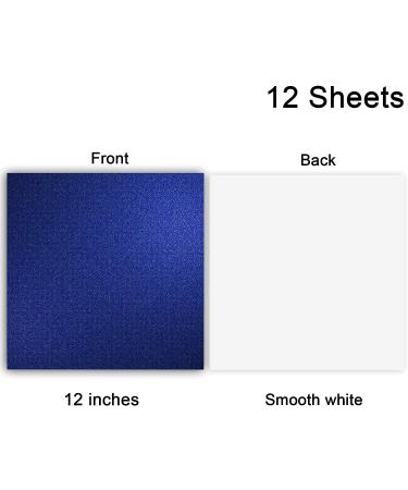 YINUOYOUJIA Blue Glitter Cardstock Paper 12x12 - Premium Heavyweight Sparkly Paper for Cricut, Scrapbooking, DIY & Decor - 12 Sheets, 300GSM - Buy Online on SooperMarket.com