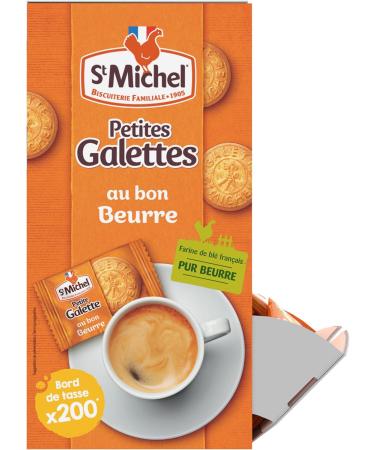 St-Michel - Small Pure-Butter French Galettes - Coffee Side Individually Wrapped - Petites Galettes tout au beurre - 200 Pieces Dispenser - 700g - Buy Online on SooperMarket.com