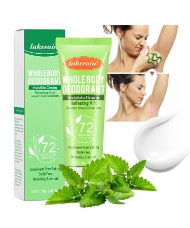 Whole Body Deodorant for Women Luxsea Aluminum Free Deodorant Lotion for Men Armpit Deodorant Cream for 72 Hour Odor Control Refreshing Mint Deodorant Antiperspirant Clear Gel Baking Soda Free