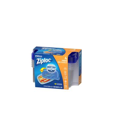 Ziploc Container Medium Rectangle 1.8 Cups 4 Count (Pack of 1)