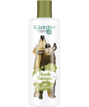 Happy animal dog shampoo 250 ml withdrawing shampoo for all dog breeds for shiny fur & better combability adapted pH 100 % vegan & animal suffering-free