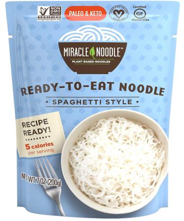 Miracle Noodle Shirataki Spaghetti - Ready-to-Eat Konjac Noodles, Pack of 6 - Keto, Paleo, Vegan, Gluten-Free, Low Carb, Low Calorie, Soy-Free - Buy Online on SooperMarket.com