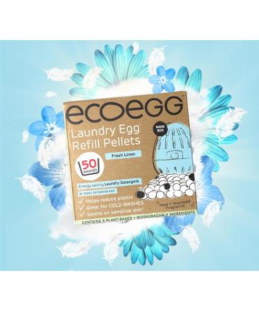 Ecoegg Laundry Egg Refill Pellets 50 Wash - Fresh Linen Scent | Eco-Friendly Detergent Alternative - Buy Online on SooperMarket.com