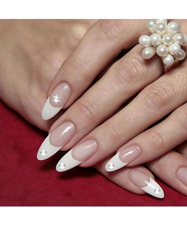 EXCEART 1 Set Makeup Rhinestone Rhinestones Nail Accessories Manicure Tools Nail Patches Diy Manicure Supply Nail Jewelry Decor Manicure Decors White Wooden Rhinestone Nails Acrylic 3d 12.5X0.8cm White - Buy Online on SooperMarket.com
