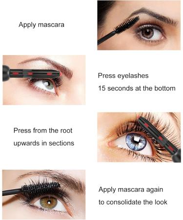 Professional Quick Heating Long Lasting Eyelash Curling Tool with Comb Heated Eyelash Curler for Women Battery Powered Electric Eye Lashes Curler for Make Up(Black) - Buy Online on SooperMarket.com
