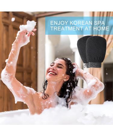 2PCS Exfoliating Gloves - Deep Body Scrubber for Shower - Dead Skin Remover for Women and Men - Buy Online on SooperMarket.com