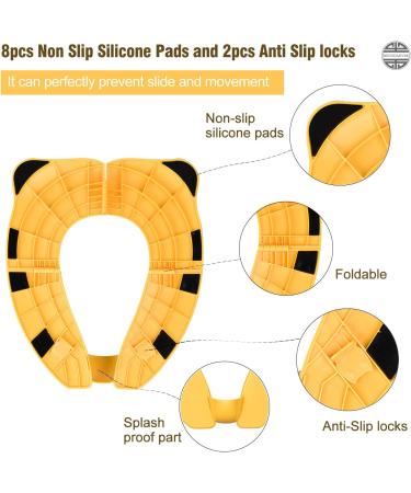 Kids Travel Potty Seat Cover - Non-Slip Foldable Toilet Pad with Carry Bag & Splash Guard - Buy Online on SooperMarket.com
