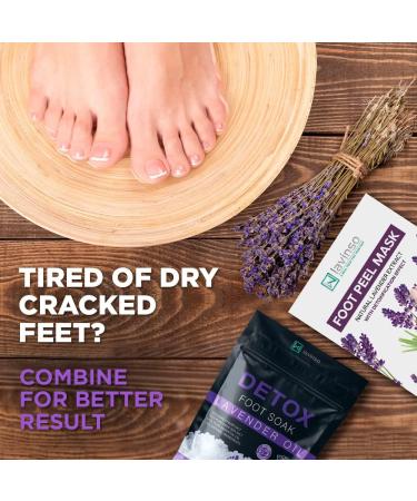 Lavender Oil Foot Soak with Epsom Salt for Dry Cracked Feet - Made in USA - 1 LB Lavender - Softens Calluses, Soothes Sore Feet & Removes Odor - Athlete's Foot Relief - Buy Online on SooperMarket.com