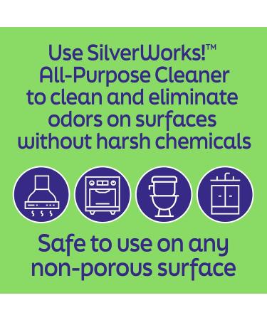 Multipurpose Bathroom Cleaner Spray - Silver Ions Odor Eliminator for Kitchen & Bathroom - Removes Grime Grease & Urine - 16.9oz - Buy Online on SooperMarket.com