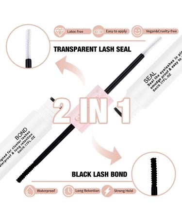 GEMERRY Lash Bond & Seal Cluster Glue | Long Retention 48-72 Hours, Waterproof, Latex-Free DIY Eyelash Extensions Glue 10ml | Individual Lash Clusters - Buy Online on SooperMarket.com
