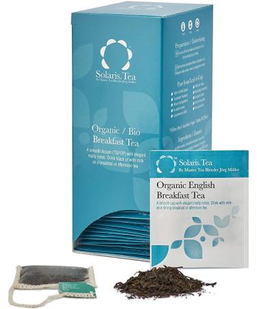 Solaris Tea Organic - English Breakfast 40 silk tea bags 1 pack (1 x 80 g) Breakfast Black Tea (Assam)