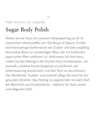 Rituals Body Scrub The Ritual of Sakura - Natural Sugar Peeling with Cherry Blossoms & Rice Milk - 250g International Shipping - Buy Online on SooperMarket.com