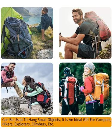 5-Piece Paracord Key Rings with Carabiner Hook | Ideal for Cycling Mountaineering Camping & Outdoor Activities - Buy Online on SooperMarket.com