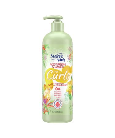 Suave Kids Naturals Curl Shampoo Moisturizing Shampoo for Kids Curls Sweet Almond & Honey Dermatologist Tested and Tear-free Shampoo 16.5 oz