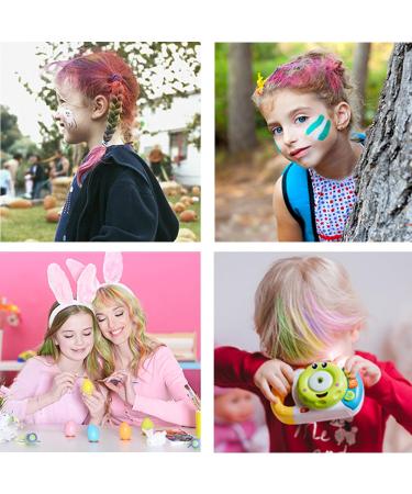 10PCS Hair Chalk Comb for Girls - Non-Toxic & Washable Hair Coloring Kit | Kids Makeup Set for Halloween & Birthdays - Buy Online on SooperMarket.com