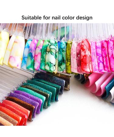 FHDUSRYO 300pcs Clear Nail Swatch Pop Sticks | Nail Colour Display Art Tips with Metal Rings - Ideal for Nail Salons & Beginners - Buy Online on SooperMarket.com