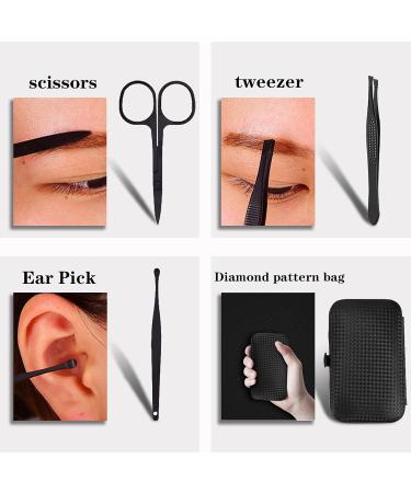 Professional Manicure Stainless Steel Set 7 pcs Portable Nail Clippers Set Pedicure Set Eyebrow Grooming Kit Nail Care Tools with Luxurious Leather Case - Buy Online on SooperMarket.com