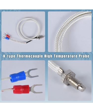 FBBULES Waterproof LED Digital Thermometer -30 to 800 with K-Type Probe | Mini Temperature Tester for Aquarium & Fridge | Compact 48x29x23mm - Buy Online on SooperMarket.com