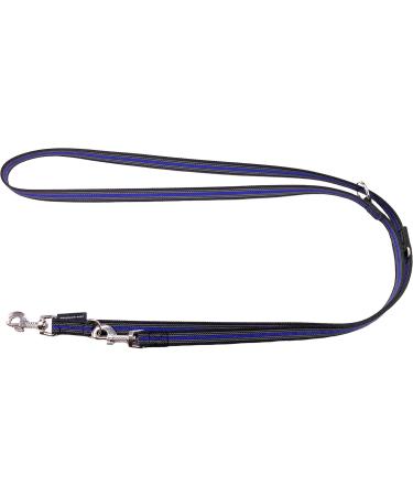 Adjustable Dog Leash for Medium & Large Dogs | Double-Liner | 2m Black-Blue - International Shipping - Buy Online on SooperMarket.com