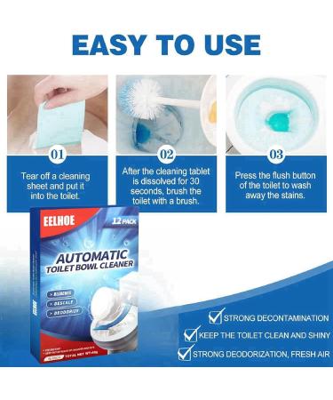 12pcs Toilet Cleaner Active Tablets Toilet Bowl Cleaner Toilet Limescale Remover Toilet Stain Remover Heavy Duty Toilet Cleaning Tablets Deep Clean Deep Cleaning Foam Action Tabs Toilet Cleaner - Buy Online on SooperMarket.com