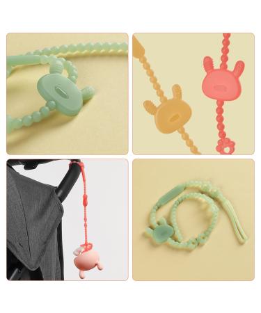 Buy 4pcs Silicone Pacifier Holder Clips - Safe Stretchable & Adjustable Toy Straps for Babies - International Shipping - Buy Online on SooperMarket.com
