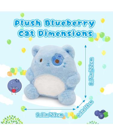 Yamepuia Blueberry Cat Stuffed Animal - Cute Plush Toy Doll for Kids and Adults - Buy Online on SooperMarket.com