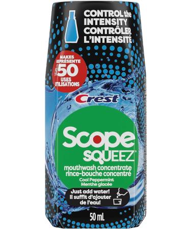 Crest Scope Squeez Mouthwash Concentrate Cool Peppermint Flavour 50mL Bottle Equal Uses up to 1L Bottle *vs 1L Scope Outlast Mouthwash Squeez to Control the Strength - Buy Online on SooperMarket.com